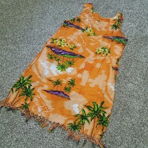 Tropical tank dress/ swim cover up