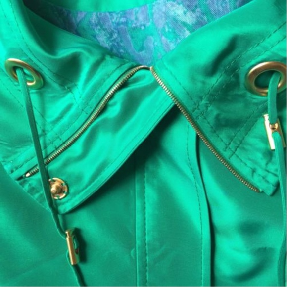 ST JOHN SPORT green Jacket gold Small Fall Travel - Picture 3 of 6