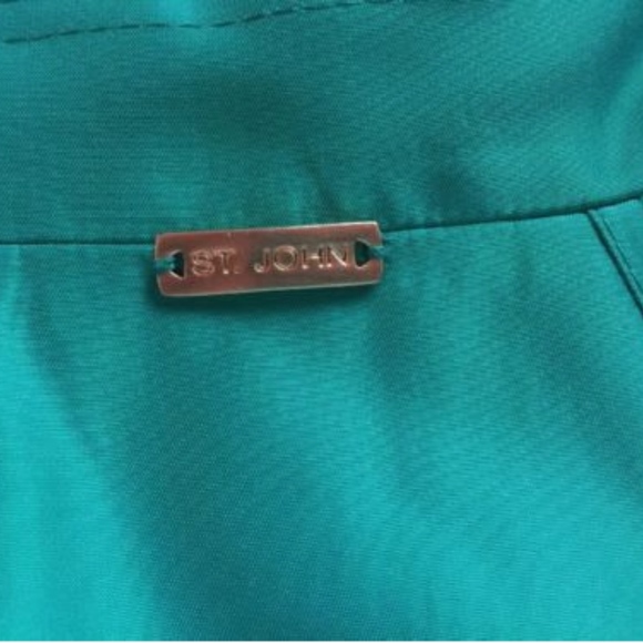 ST JOHN SPORT green Jacket gold Small Fall Travel - Picture 6 of 6