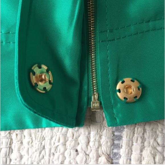 ST JOHN SPORT green Jacket gold Small Fall Travel - Picture 4 of 6