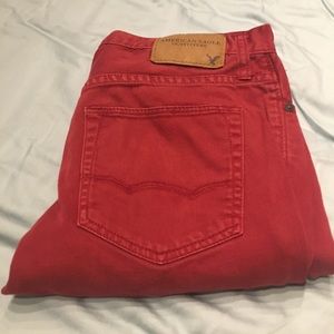 American Eagle Men's Red Skinny Jeans 30/34