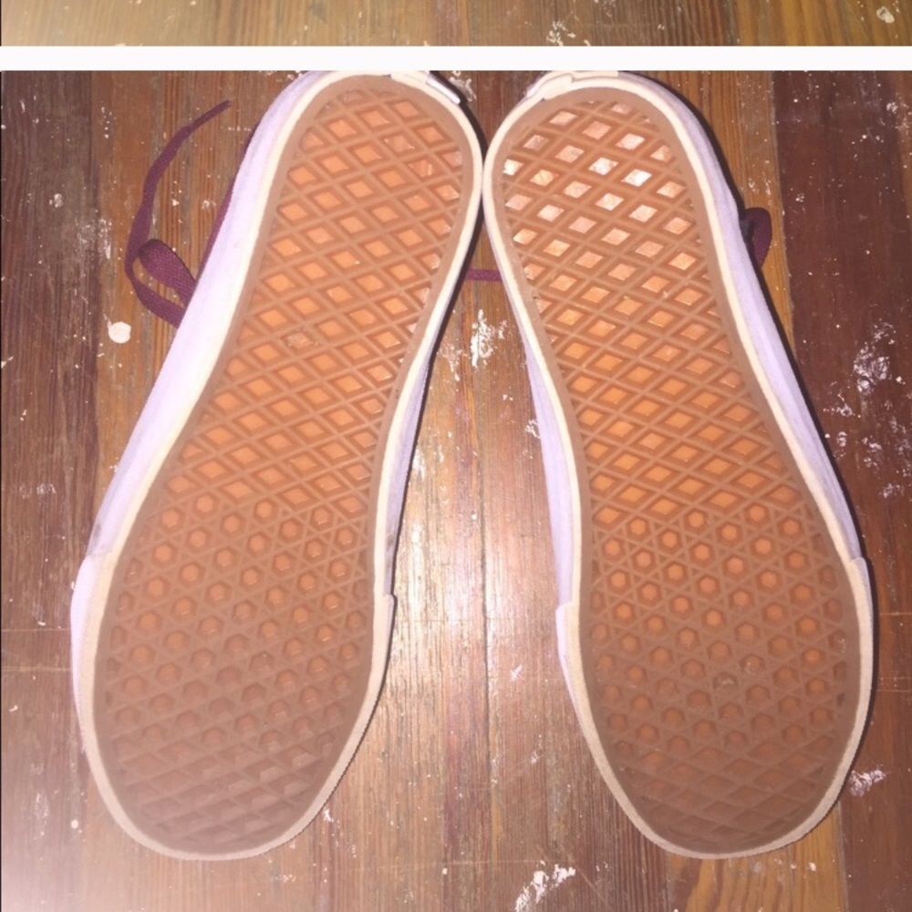 Burgundy low top vans