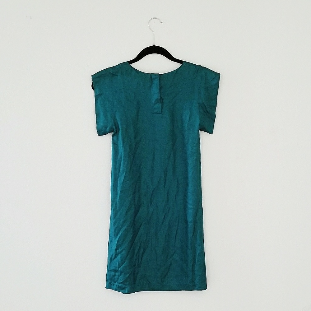 PAUL & JOE designer turquoise green accent dress - Picture 3 of 3