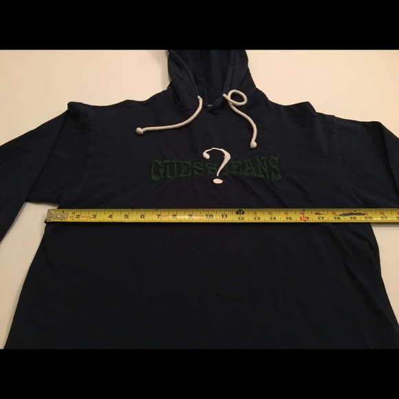 ❌SOLD Vintage GUESS JEANS Spell Out T Shirt Hoodie - Picture 6 of 8