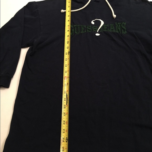 ❌SOLD Vintage GUESS JEANS Spell Out T Shirt Hoodie - Picture 7 of 8