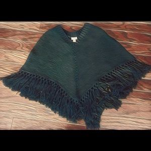 Black sweater shawl