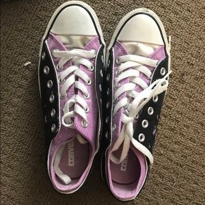 Converse bicolor sneakers laced