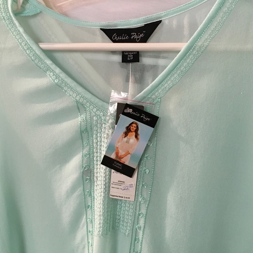 Sheer blue cover up