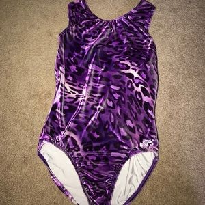 GK Elite velvet gymnastics leotard