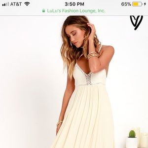 Crochet Cream Maxi Dress