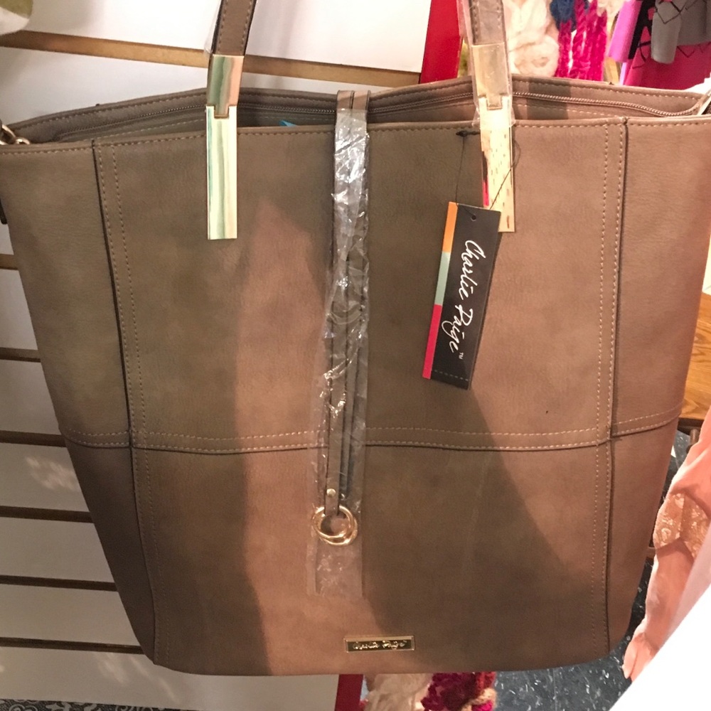 Brown suede bag