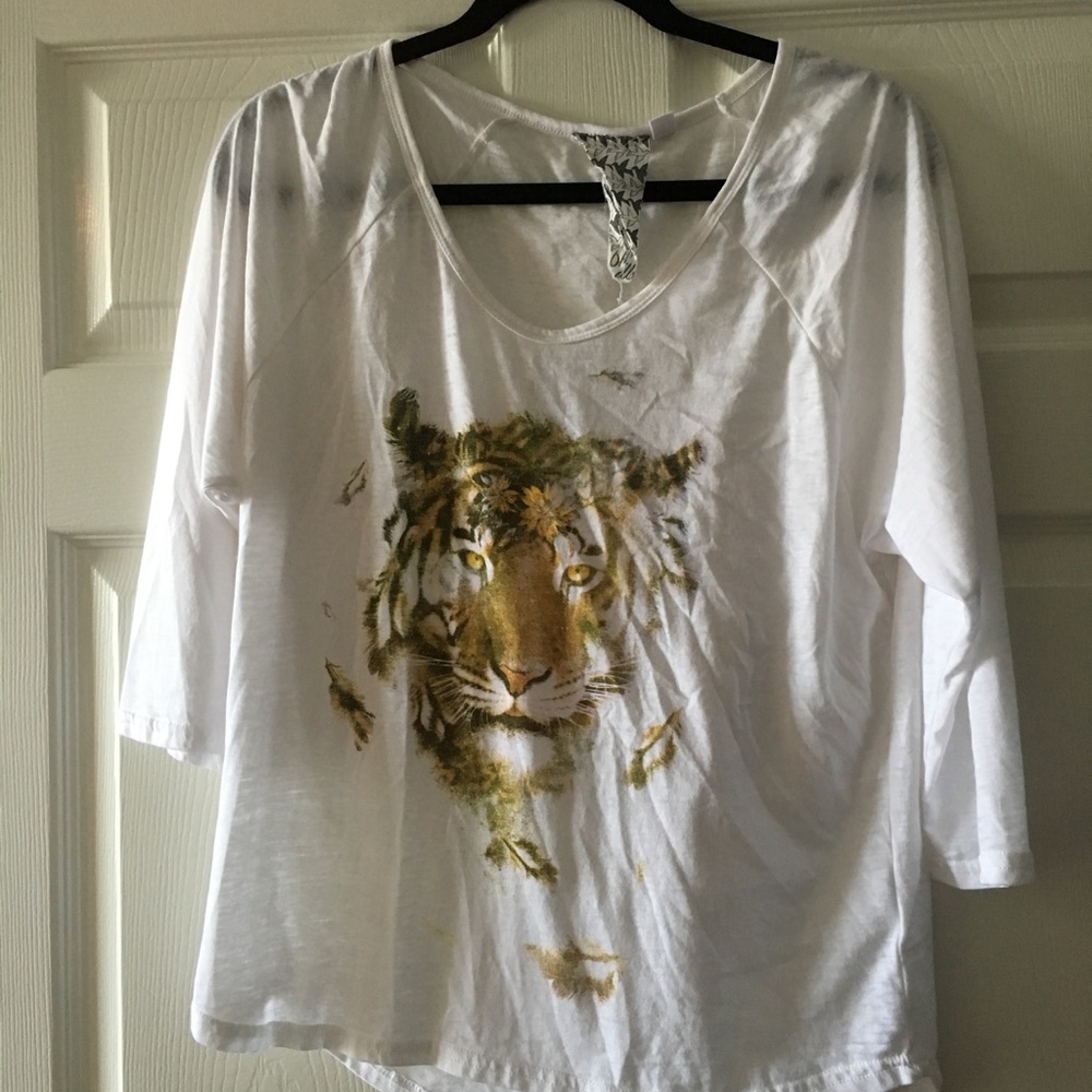 Mid sleeve long top