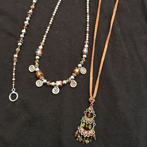 Sterling silver necklace and bracelet