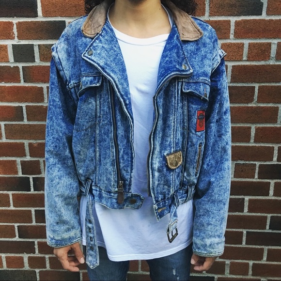 Exclusive Vintage 80’s Mens Acid Wash Denim Jacket - Picture 2 of 6