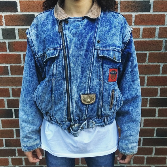 Exclusive Vintage 80’s Mens Acid Wash Denim Jacket - Picture 4 of 6