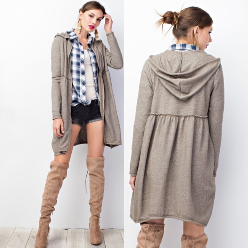 Long Body Oversized Hooded Cardigan           sold - Picture 2 of 2