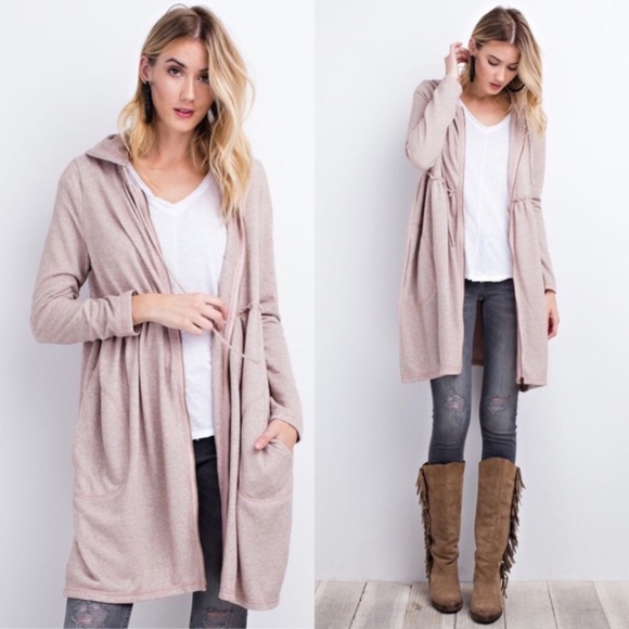 Glamvault Jackets & Blazers - Long Body Oversized Hooded Cardigan           sold