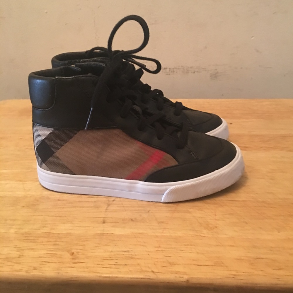 Girls Burberry House Check High-top Trainers