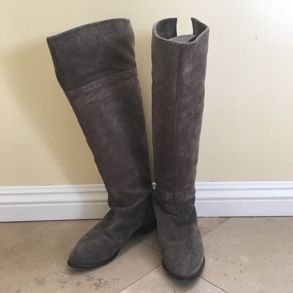 Barney’s over the knee suade boots