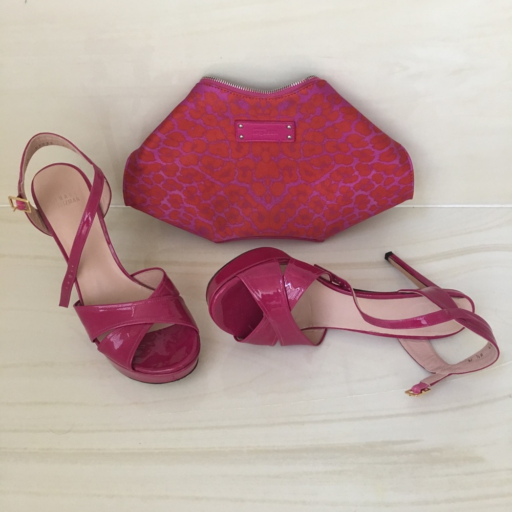 Stuart Weitzman Fuchsia Sandals - image 1