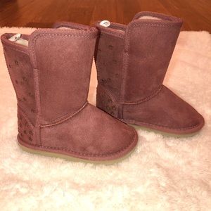 Toddler Dark Pink Suede Boots