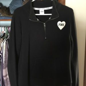 Black victoria secret zip up sweatshirt