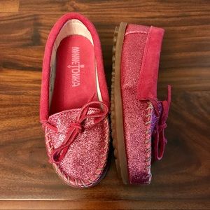Toddler Glitter Minnetonka Moccasins