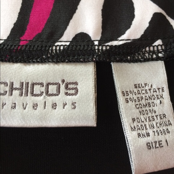 Chico’s travelers tunic with bold print collar. - Picture 3 of 6