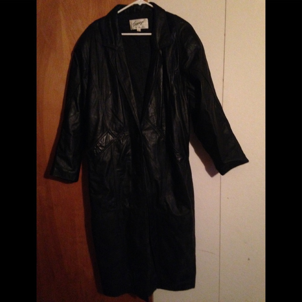 Leather coat