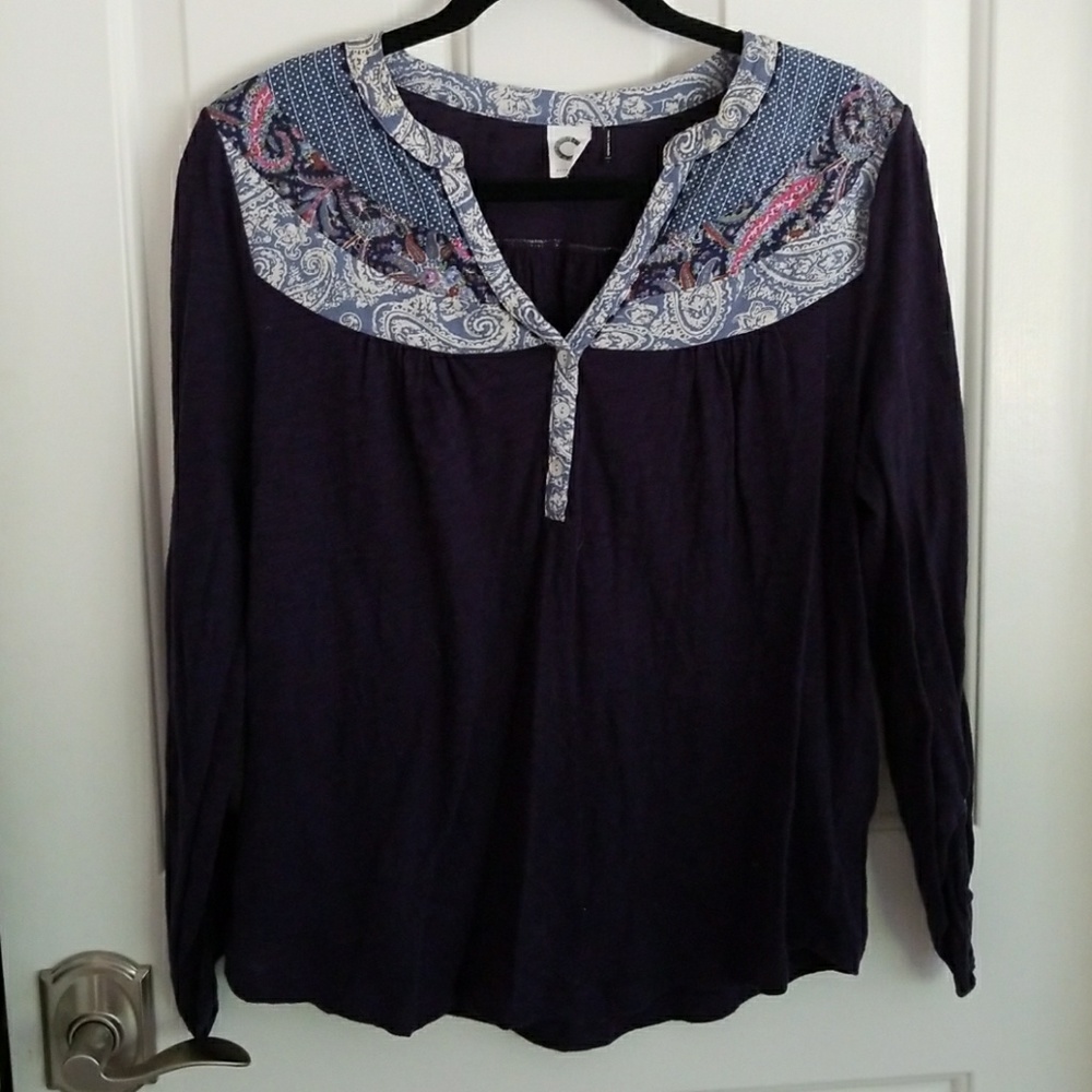 Anthropologie Akemi and Kin dark purple top