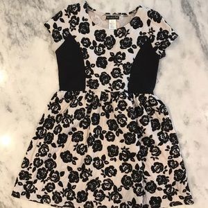 Black & Ivory Floral Dress