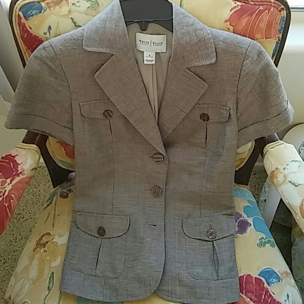 White House Black Market Short Sleeved Blazer Sz 4