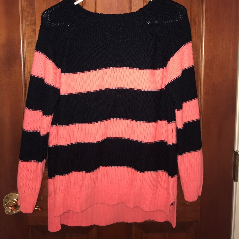 Forever 21 coral stripes sweater