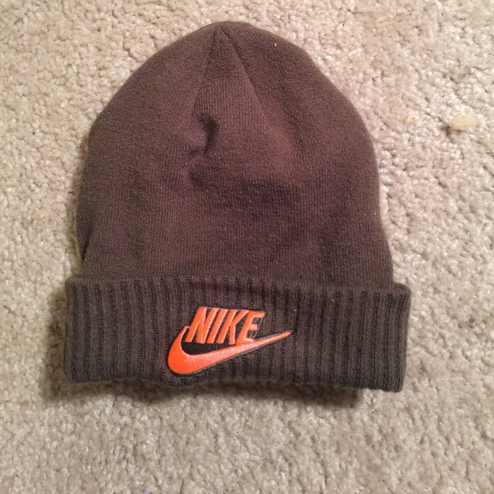 Olive/Orange Nike Beanie