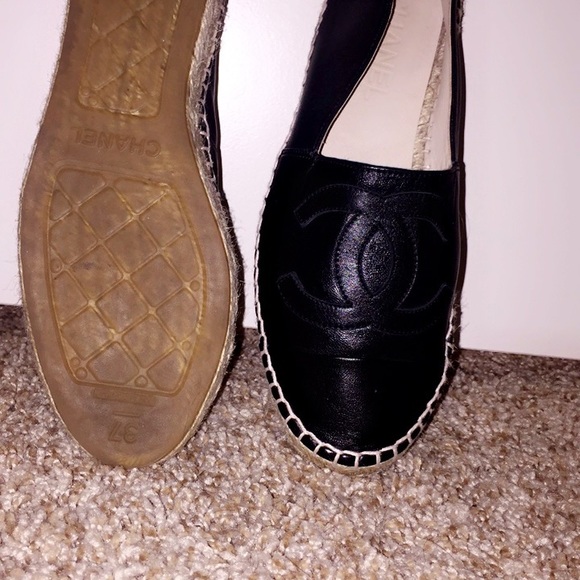 CHANEL Shoes - Chanel espadrilles black leather