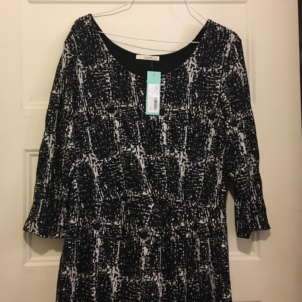 NWT Le Lis black knit maternity dress