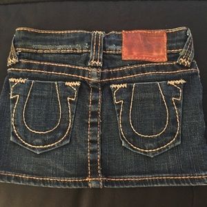 Girls True Religion Jean Skirt