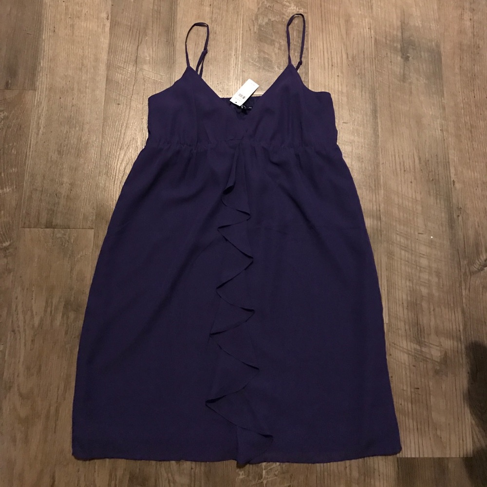 Gap Eggplant Colored Empire Ruffled Dress