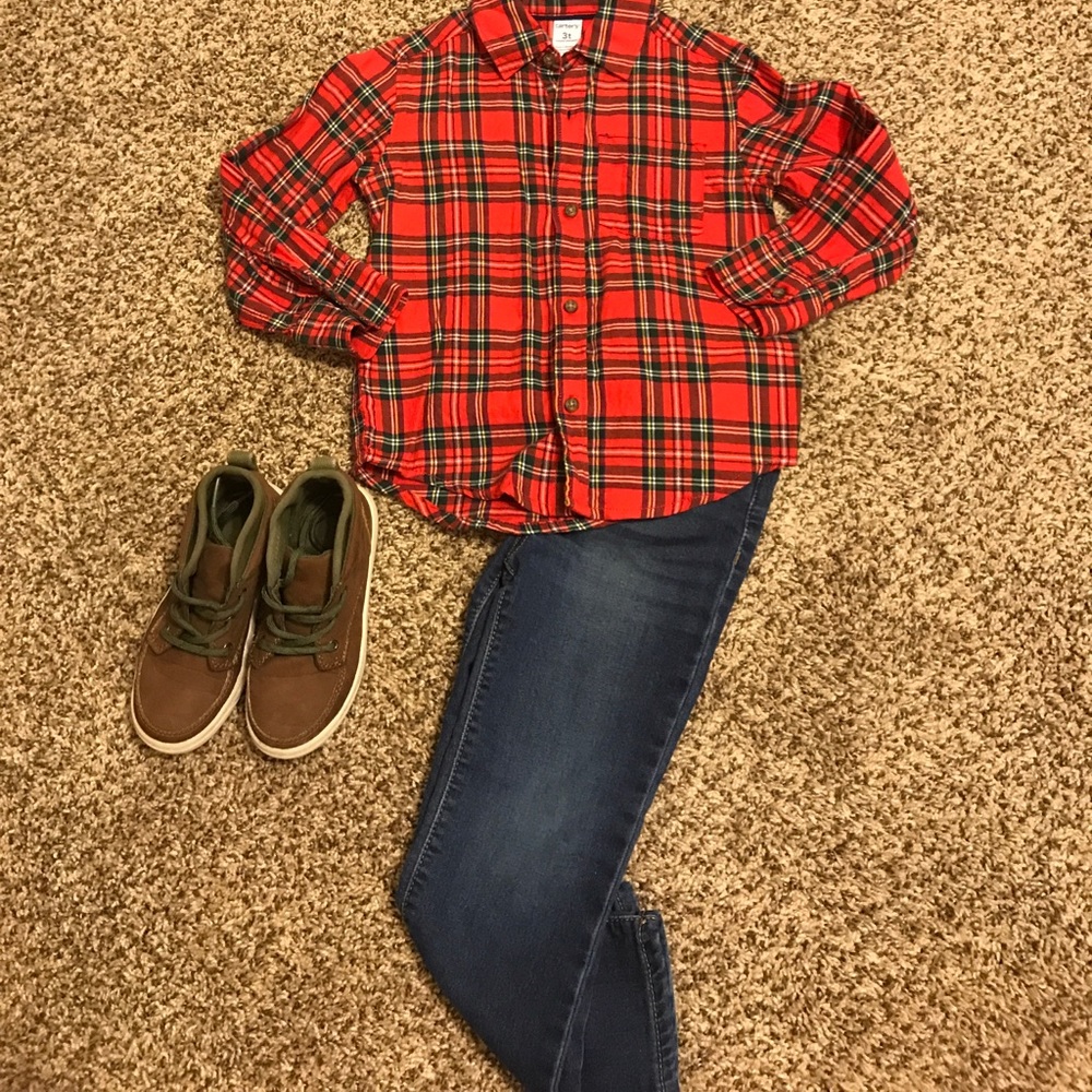 Carters plaid button up