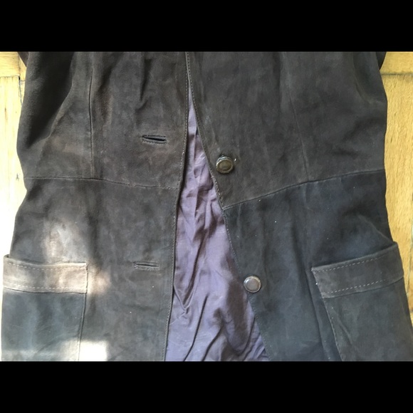 Vintage chocolate brown suede!!!! blazer - Picture 2 of 3