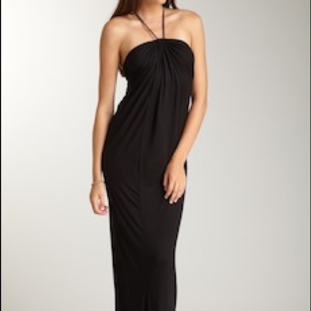 Josh Brody Chain Tie Maxi Dress - black
