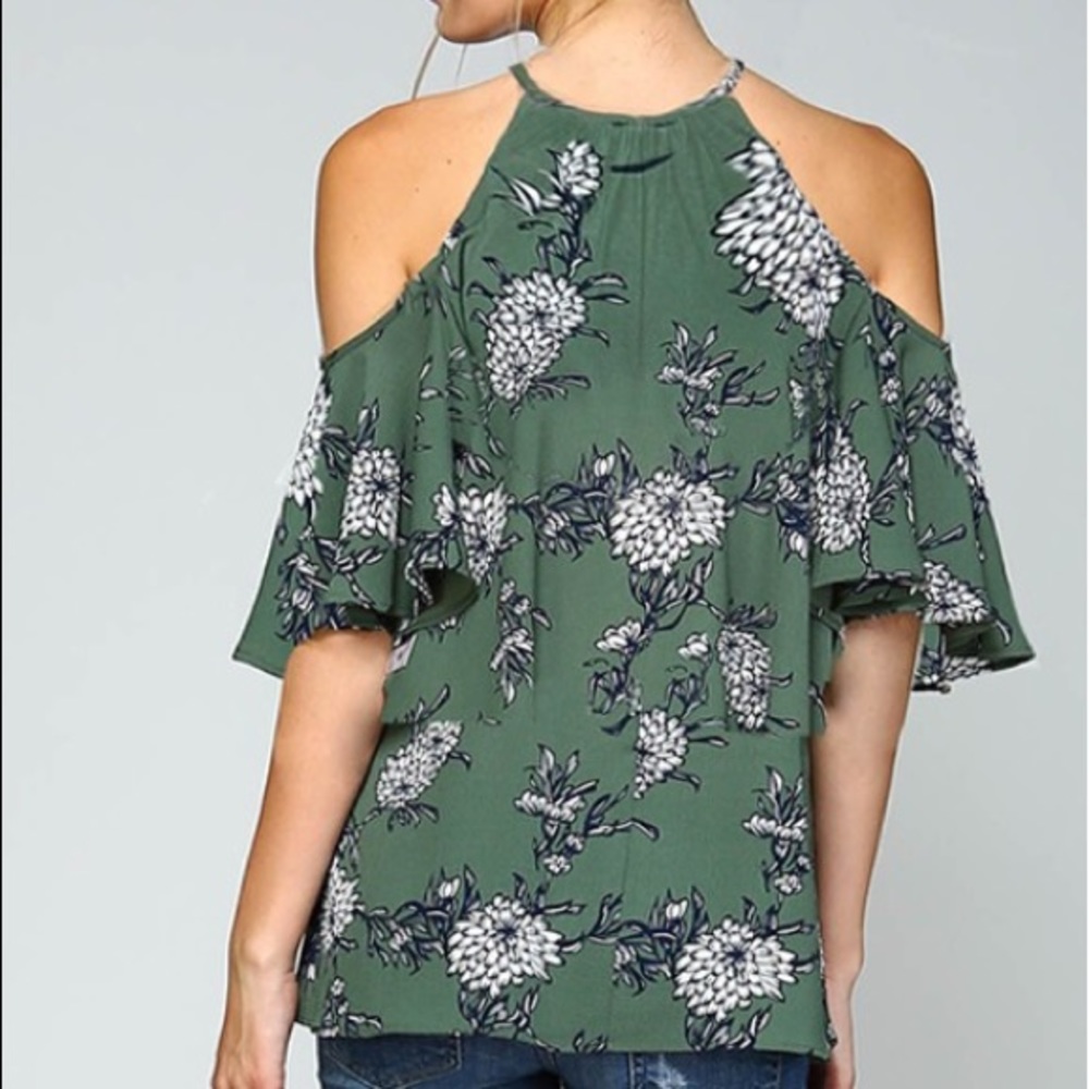 1 LEFT 💔 Ana Floral Halter Top - Picture 3 of 4