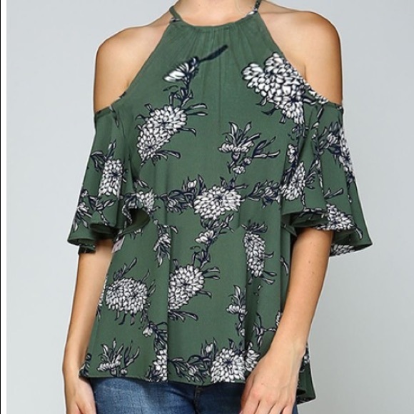 1 LEFT 💔 Ana Floral Halter Top - Picture 4 of 4