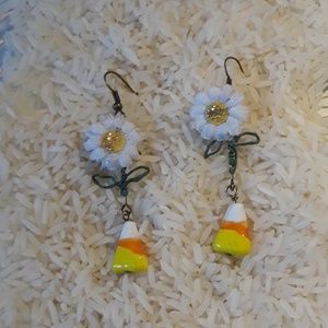 New handmade Candy corn earrings for girls