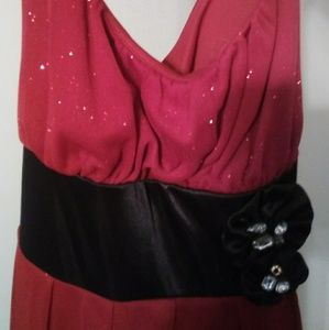Girl's red formal dress