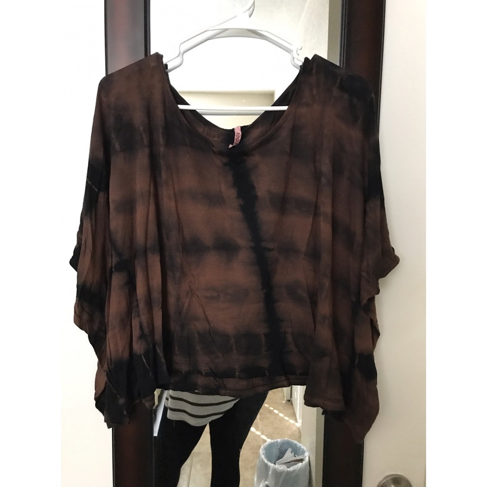 Black and brown printed top