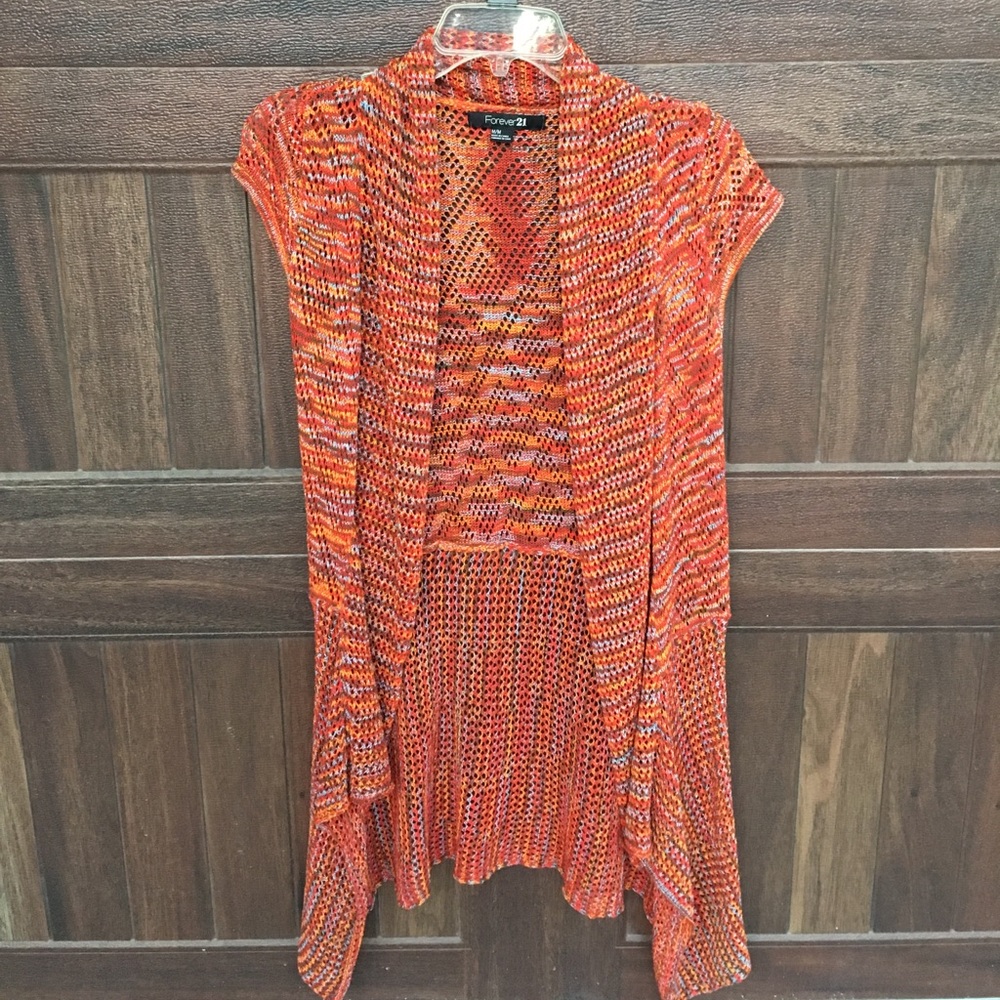 Rainbow Long Knit Vest Forever 21