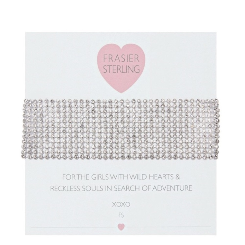 Party Like It's 1999 Crystal Choker in Silver