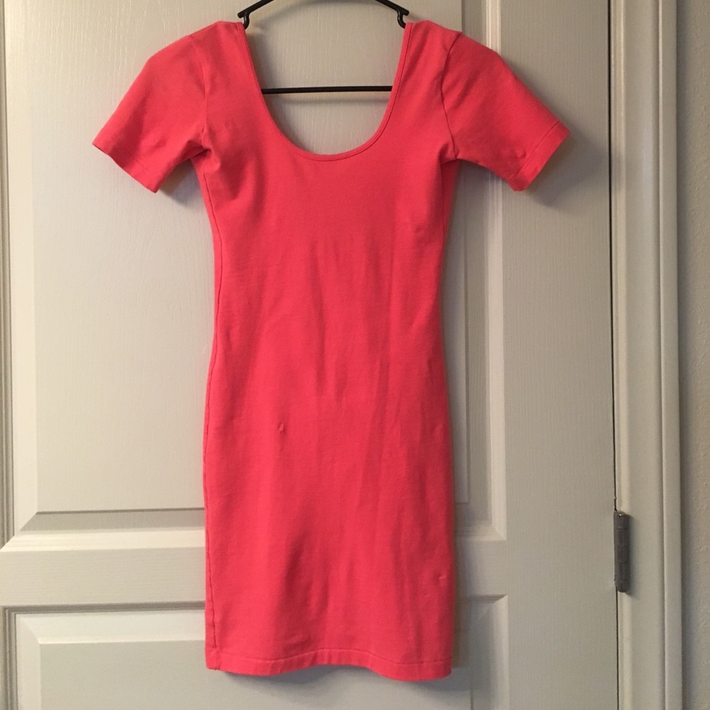 Peach party dress