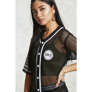 💎 FOREVER 21 Sheer Mesh Jersey